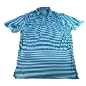 Vineyard Vines Mens Blue Lightweight Short Sleeve Performance Polo Shirt Size L